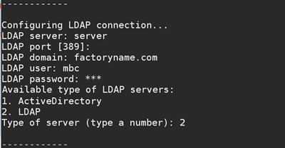 LDAP Authentication configuration