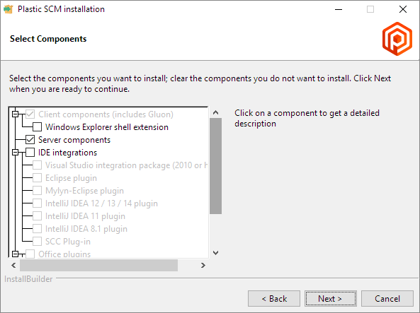 Windows - Component selection