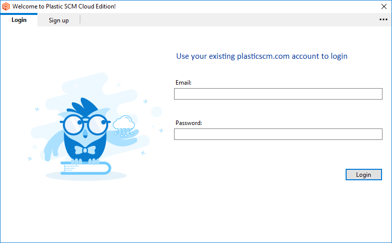 Plastic Cloud Edition - Login with your plasticscm.com account