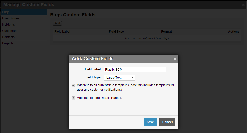 Create a new custom field to log check in operations
