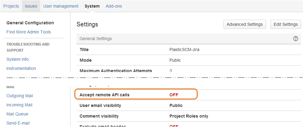 List of global settings in Jira