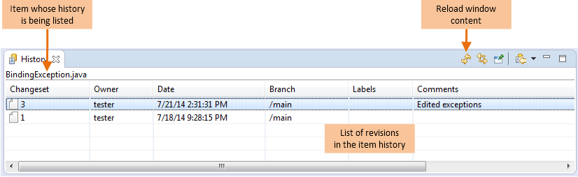 History of a file