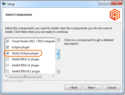 Installation of the Mylyn integration