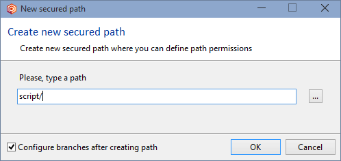 Path permissions - Secured and relative path